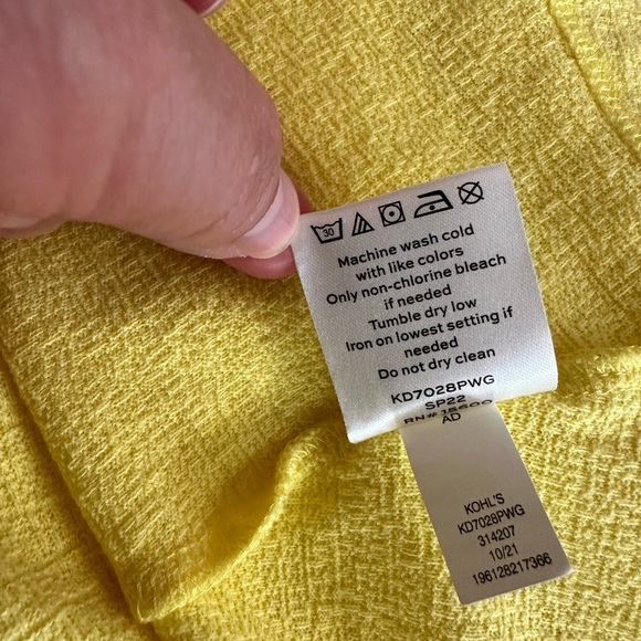Draper James Yellow Sleeveless Knit Midi Dress Size Small - Picture 6 of 6